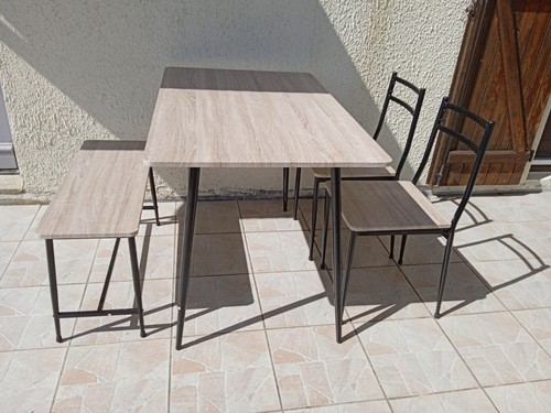 Ensemble table chaises - table, de