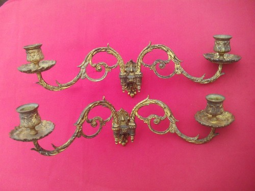 Paire appliques bougeoirs - paire, d'appliques