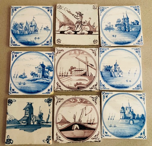 Lot carreaux faience - 9,