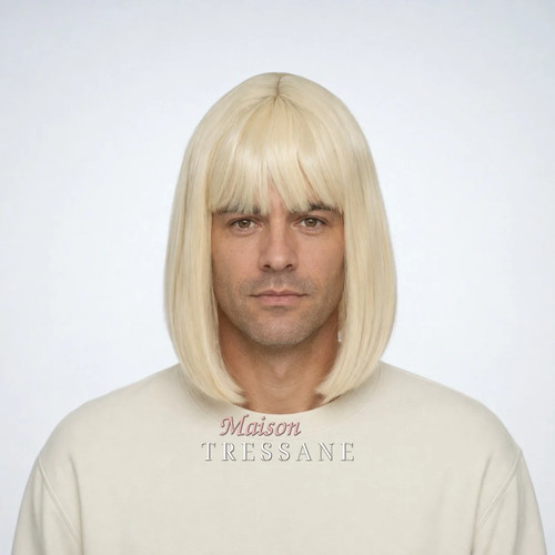 Perruque homme blond - cm, —