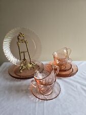 VTG 16pc Dinnerware Set Glass Vaisselle Rosaline Pink Arcoroc France Hostess Set