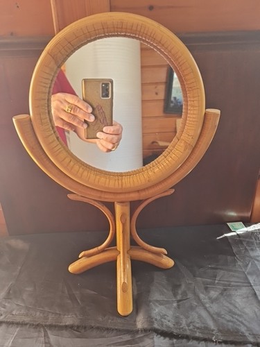 Superbe psyché miroir rotin - superbe,