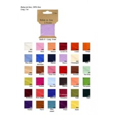 RUBAN DE SOIE A BRODER  100%