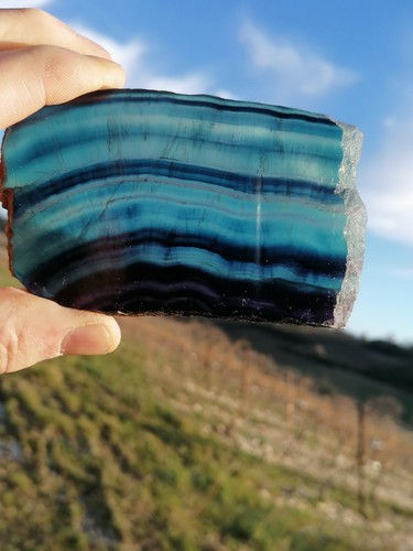 Fluorite arc ciel tranche - -,