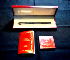 Les Must de Cartier Ink Stylos, Silver Plated 97180 With 8 Extra Ink Cartridges