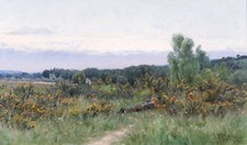 tableau ancien paysage Henri