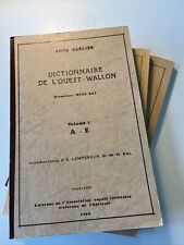 ARGOT - Dictionnaire de L'ouest-Wallon 3 Volumes - Arille Carlier 1985