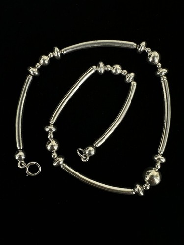 Collier billes tube bar - en,