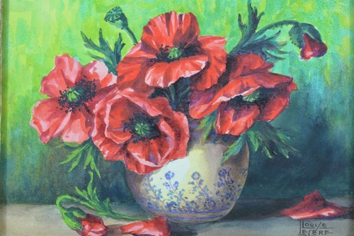 Tableau ancien bouquet fleur - ancien,