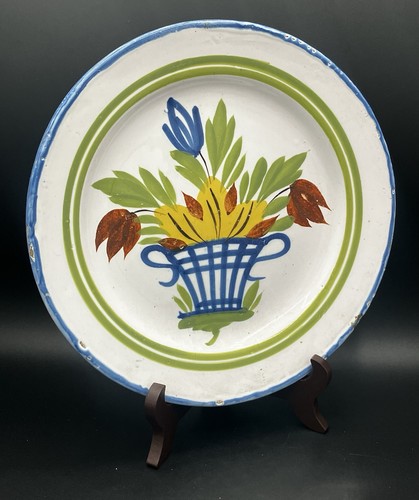 Assiette ancienne faïence - assiette,