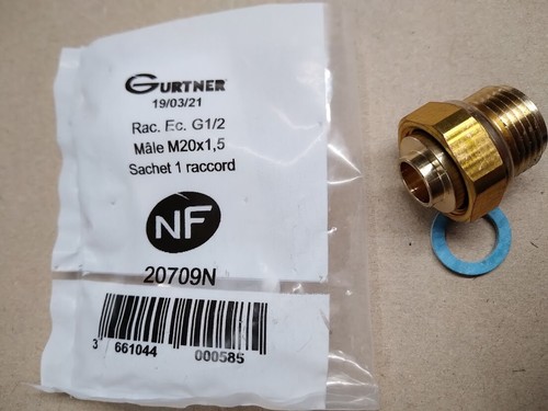 Raccord gaz femelle - 1/2", 15x21