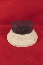 GREY MARBLE BASE AND WHITE VEIN FOR BRONZE SCULPTURE