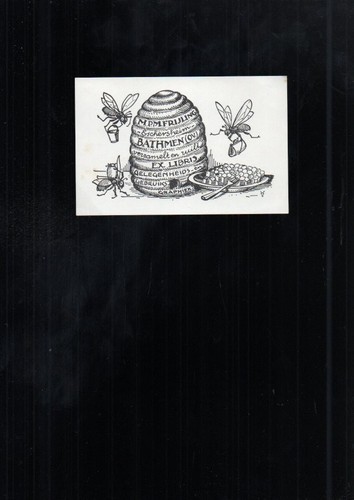 Vieux papier libris - vieux, abeille
