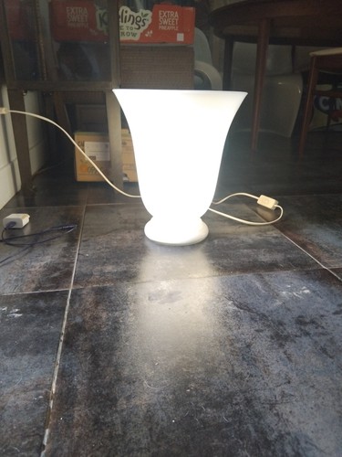 Grande lampe verre opaline - lampe,