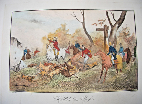 Hallali cerf chasse à - hallali,