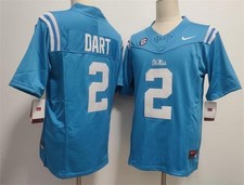 Ole Miss Rebels #2 Jaxson Dart Powder Blue Stitched Football Jersey
