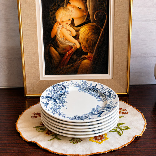 Assiettes dessert faience - a,