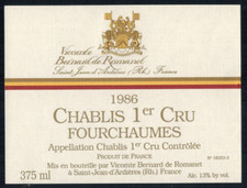 Etiquette de vin Chablis