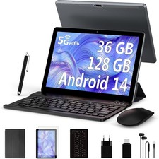 10 inch Android 14 32GB 128GB Tablet, Wifi + 6G Sim Keyboard and Mouse Included