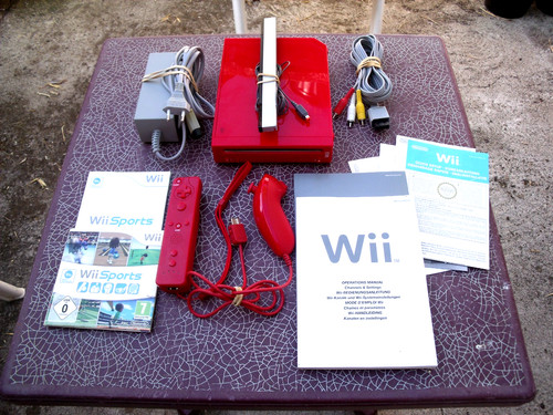 Console wii rouge nintendo - console,