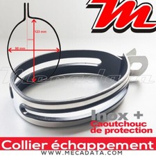 Collier de fixation oval pour silencieux 98x123 mm échappement moto - Laser