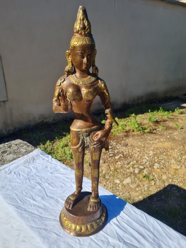 Statue bronze origine asie - ,