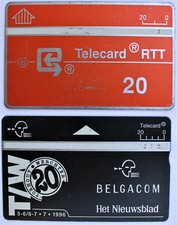 TELEPHONE.TELECARDS.BELGIUM.OLD MODEL YEARS 80 and 96.BANDE.BELGACOM.RTT.