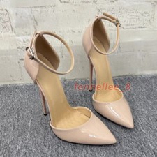 Women's Pumps Strappy Pointed Toe High Heels Sexy Clubwear Patent Leather Shoes