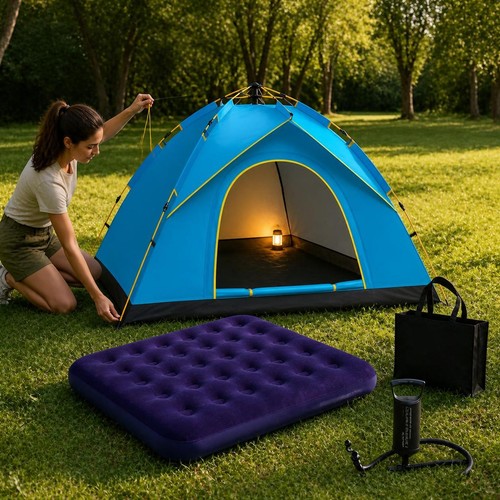 Tente camping automatique - camping,