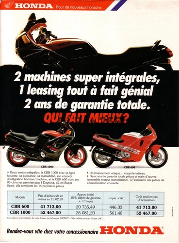 Publicité moto honda cbr - honda,