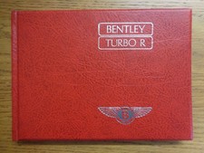 Bentley Turbo R Owners Handbook/Manual