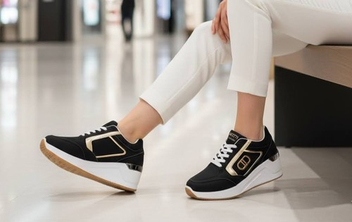 Baskets femme noir lancetti - baskets,