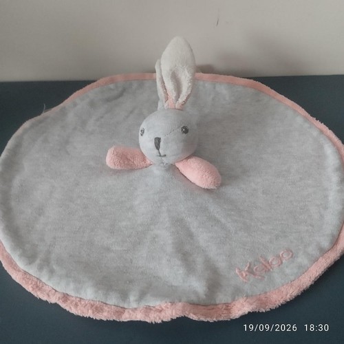 Doudou plat rond lapin kaloo - rond,