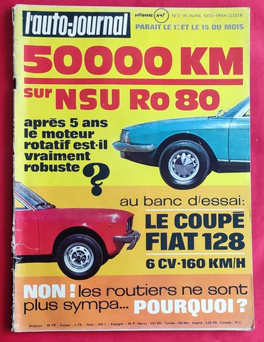 Auto journal avril 1972 - l'auto-journal, n°7