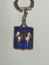 Original Citroen KEYRING - 2 hp - vintage enamel metal - garages concessions