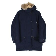 Isabel Marant Coat Blue Hooded Insulated Lined Raccoon Fur Trim Womens Size 36
