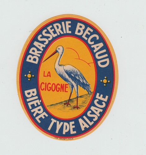 Old label beer alcohol - , france