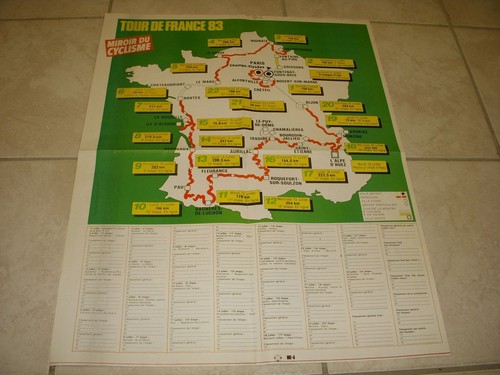 Cyclisme carte tour france - cyclisme,