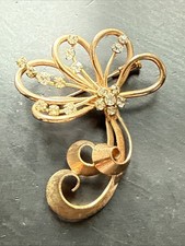 Ancienne Broche En Plaquer Or