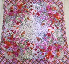 Foulard Vintage En Soie 100%