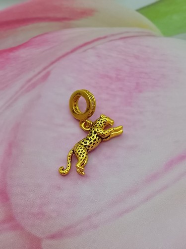 Charm pendentif léopard - charm,