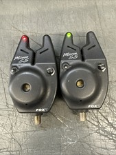2 X OLD SCHOOL FOX MICRON ES BITE ALARM BUZZERS, FREE SNAG EARS GREEN? RED?