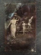 CP ORANOTYPE WOMAN BARE SHOULDERS ANGEL GIRL CROWN FLOWERS ELF DWARF - 39208