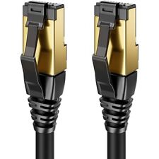 Câble Réseau Ethernet RJ45 Cat8 40Gbps S/TFP Blindé 2000MHz Rond Noir -1m à 20m