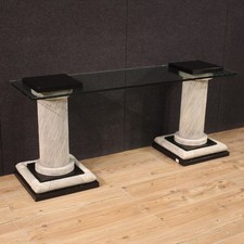 Console design meuble espagnol moderne table verre salon 20ème siècle vintage