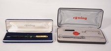Vintage Bundle Rotring Rotary Ballpoint Pen Like Circle Case With Restinhalt
