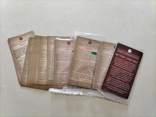 Cartes dossiers enquete - cartes, d'enquete