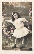 CP A QUI J'AIME BIEN PETITE FILLE SWING FLOWERS - 40286