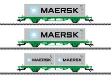 MARKLIN Art. 47726 Nl Set 2 Wagons Sgns Inserts À Bogies Avec Container Citerne