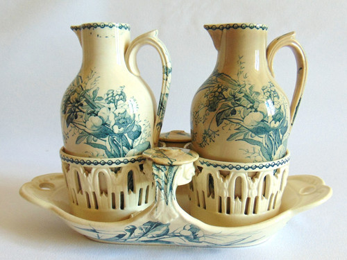 Huilier vinaigrier faience - huilier,